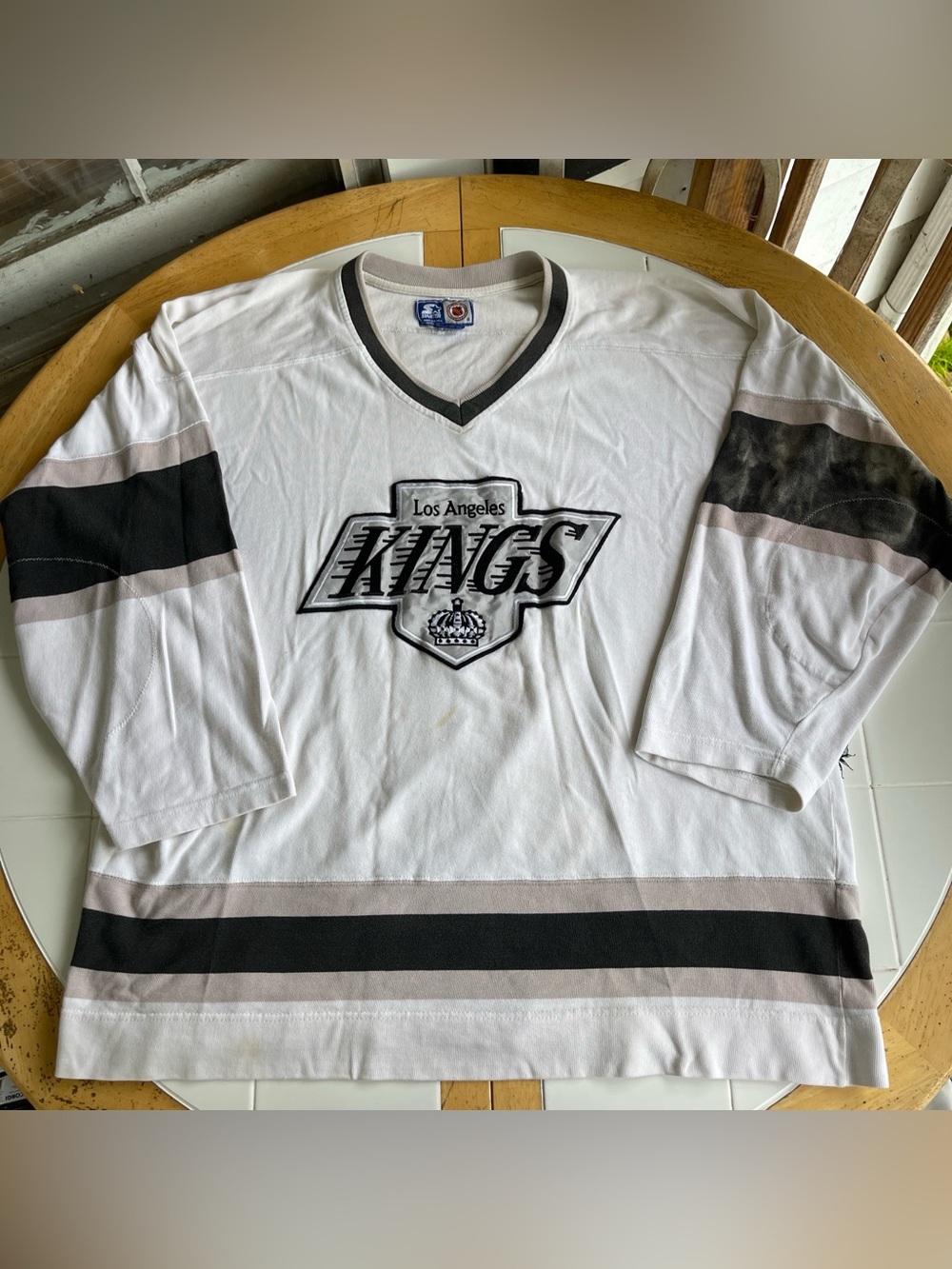 Vintage Starter LA Kings Sweater Jersey NHL Hockey Oversized Boxy Fit Retro XL